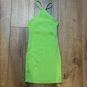 Women’s Zara Vibrant Green Halter Dress Size Small